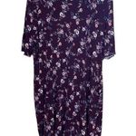 Wall Flower Purple Floral Detail Dress Women’s Size X-Large Soft Stretchy Design! Photo 0
