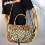 Gucci  Diamanté Sukey Canvas and Leather Rolled Top Handle Shoulder Bag Photo 15