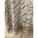 Adiva Floral Lace Keyhole Romantic Halter Top, M Blue Size M Photo 2