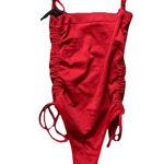 Urban Outfitters  Red  Side-Tied One-Piece Swimsuit Women's Size XS/S Photo 2