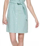 Tommy Hilfiger Gingham BUTTON DOWN SLEEVELESS TIE FRONT SHIRT DRESS Size 8 Photo 0
