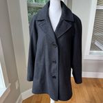 Forecaster of Boston Charcoal Gray Wool Dress Jacket Trench Pea Coat Size PL Photo 1