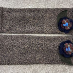 Look At Me Designs Womens Arm Warmers Fingerless Gloves Floral Applique Brown Photo 0