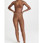 Danielle Bernstein NWT Solid Rib Workout Set Large Brown Photo 0