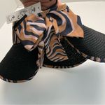 Tahari  Hat Visor Sun Animal Print Bow Packable Roll Up Black Blue Camel Tan Photo 8