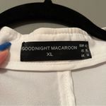 Goodnight Macaroon NWOT  Sz 10 White Light Varsity Jacket! 1G Photo 4