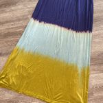 julie's closet Y2k boutique boho ombré maxi dress navy blue sleeveless bohemian small Photo 2