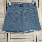 Brandy Melville Denim/Jean Mini Skirt with Unfinished Hem-Medium Photo 1