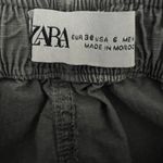 ZARA Pull On Pants Womens 6 Gray 100% Cotton Wide Leg Minimalist Streetwear Photo 4