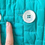 vintage • 60s teal quilted coat lightweight double breasted aqua turquoise Size XS Photo 7