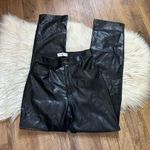 Abercrombie & Fitch Vegan Leather 90s Straight Leg High Rise Pant Photo 4