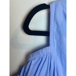 Truth NYC Truth Button -Up Embroidered Floral Blue Blouse Size Large Small Florals Photo 3