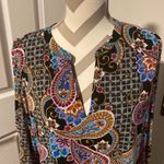 Nicole Miller women’s black paisley social dress size 16 Photo 1