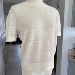 Cream Knit Short Sleeve women’s Sweater size xsmall Photo 1