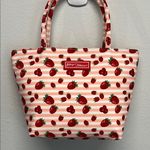 Betsey Johnson 🌸  Strawberry 🍓 & Pink Striped Insulated Lunch Bag Photo 0