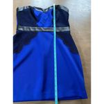 Guess  Dress Woman's Size 8 Stretch Cobalt Blue Black Lace & Pleather Michele Photo 6
