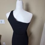 The Vanity Room Maxi Dress Black One Shoulder Cut Out Size Small Knit Photo 6