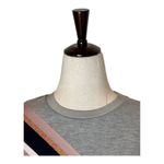 Ted Baker  Sweatshirt Women Small Gray Pink Heysin Stripe‎ Shimmer Top Athleisure Photo 3