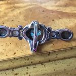 Royston Blue Horizon Turquoise Sterling Silver Pearl Ring Size 7 Photo 6