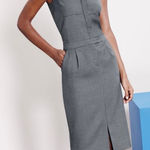 J.Crew  Gray Wool Sleeveless Lined Sheath‎ Dress 8 Office Workwear Professional Photo 0
