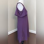 Doe & Rae ModCloth Eggplant Purple Short Lace Neck Cold Shoulder Dress NEW Sz M Photo 4