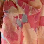 Counterparts  Floral Crochet Trim Long Sleeve Blouse Womens XL Pink‎ Peach New Photo 5