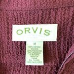 Orvis Womens  Maroon Zip Up Light Medium Blazer Photo 4