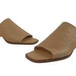 Joie NEW  Olympia Tan Beige Block Heel Open Toe Slip On Slide Mule Sandals Sz 10 Photo 4