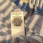 Cato blue and white abstract, striped long tank top size medium Photo 8