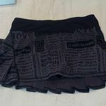 Lululemon Black Lettered  Pace Rival Skirt Size 6 Photo 0