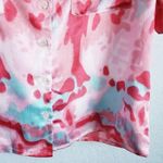 Nasty Gal Nasty Girl Printed Satin Collared Button Down Top Photo 2