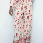 ZARA NWT  Floral High Waist Flowy Pants Size M Photo 0