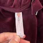 Anthropologie Anthro Daily Practice plum Velour track Y2K Hoodie Pullover Sweatshirt M Photo 10