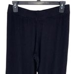 Michael Lauren Womens Ribbed Knit Elastic Waistband Wide Leg Pants Black Size Sm Photo 3