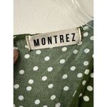 Montrez Romper Surplice Neck Slim Polka Dot Green & White No Tag Measures M Size M Photo 3