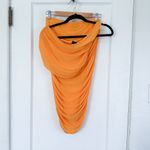 House of Harlow 1960 | 2 Piece‎ Mesh Midi Skirt and One Shoulder Crop Top Orange Photo 1