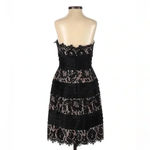 BCBGMAXAZRIA  | Black Lace Overlay Formal Cocktail Strapless Dress Size 2 Photo 4