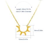 Boutique NEW Women’s Half Sun Yellow Gold Filled Adjustable Necklace, 16-18”‎ Photo 9