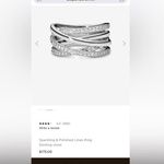 Pandora Sparkling & Polished Lines Entwined Ring Size 10 $175 Retail Photo 0