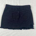 PacSun Distressed O-Ring Denim Skirt Black Frayed Hem Size 27 Photo 7