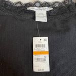 American Rag AMERICAN RAG Black Longsleeve Lace Neckline Shirt Knit NWT Small S Photo 1