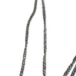 Boho Antique Gold Royal Blue Feather Pendant Necklace Feather Dangles Slide 28" Photo 2