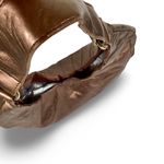 Bronze Colored Vegan Leather Hobo Bag Brown Photo 2