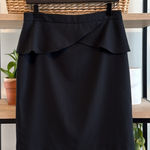 EXPRESS  Black Woven Pencil Skirt w/Ruffle, 8 Photo 0