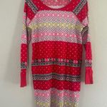 Victoria's Secret Red Long Sleeve Raglan Pajama Dress Sleepwear Holiday Comfy Photo 0