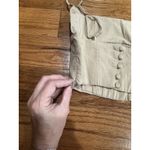 ZARA  Babydoll Corset Crop Top Adjustable Straps Beige Festival XS Photo 3