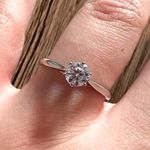 Boutique 1Ct‎ Solitaire Platinum 925 Simulated Diamond Engagement Wedding Ring, Size 8 Photo 0
