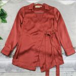 Anthropologie Moulinette Soeurs Satin Wrap Top Blouse Women’s Size XS Photo 7