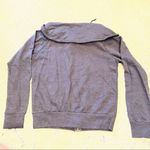 Tresics  Charcoal Grey Draped Collar Zip Front Sweatshirt Large Photo 6