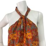 Jennifer Grace NWT New Jennifer & Grace Kavi Brown Twisted Halter Neck Sleeveless Top Size L Photo 4